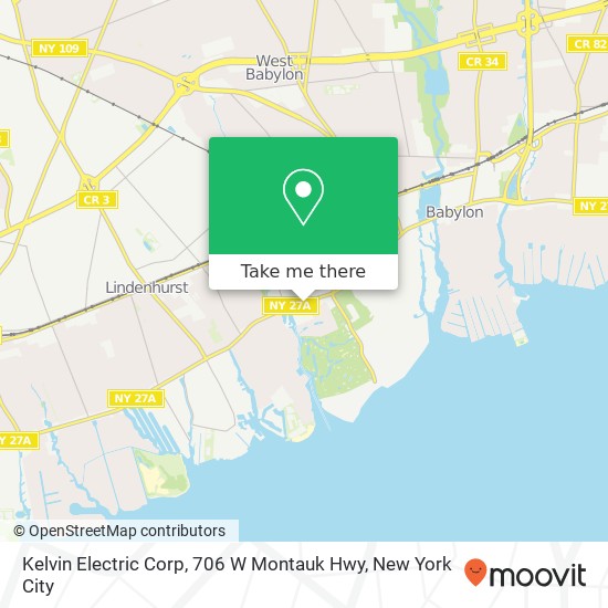 Kelvin Electric Corp, 706 W Montauk Hwy map