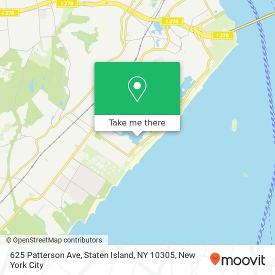 Mapa de 625 Patterson Ave, Staten Island, NY 10305