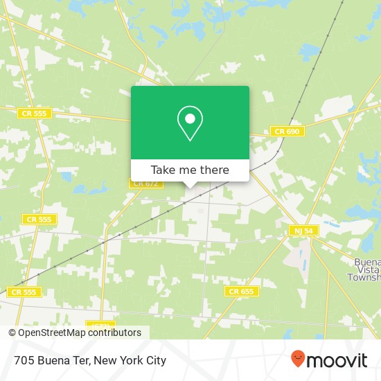 Mapa de 705 Buena Ter, Minotola, NJ 08341