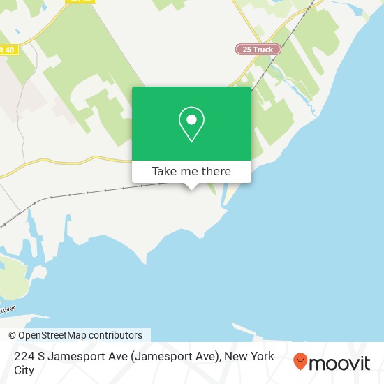 Mapa de 224 S Jamesport Ave (Jamesport Ave), Riverhead, NY 11901