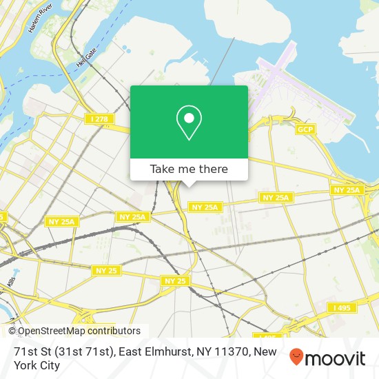 Mapa de 71st St (31st 71st), East Elmhurst, NY 11370