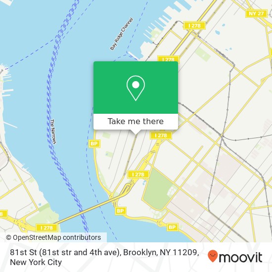 Mapa de 81st St (81st str and 4th ave), Brooklyn, NY 11209