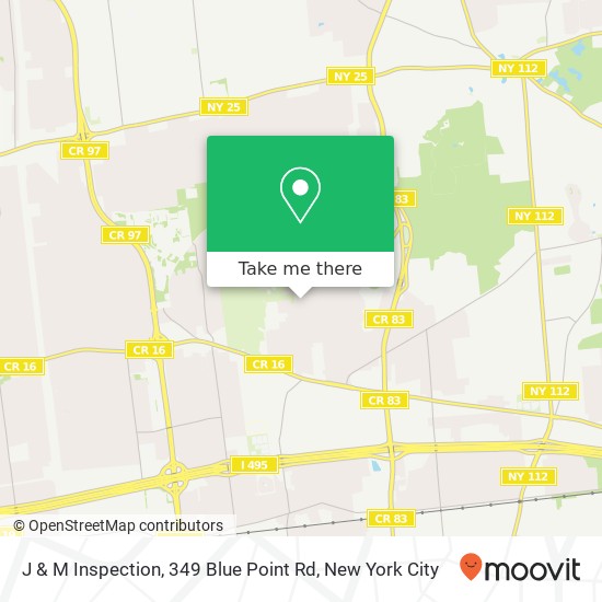 Mapa de J & M Inspection, 349 Blue Point Rd