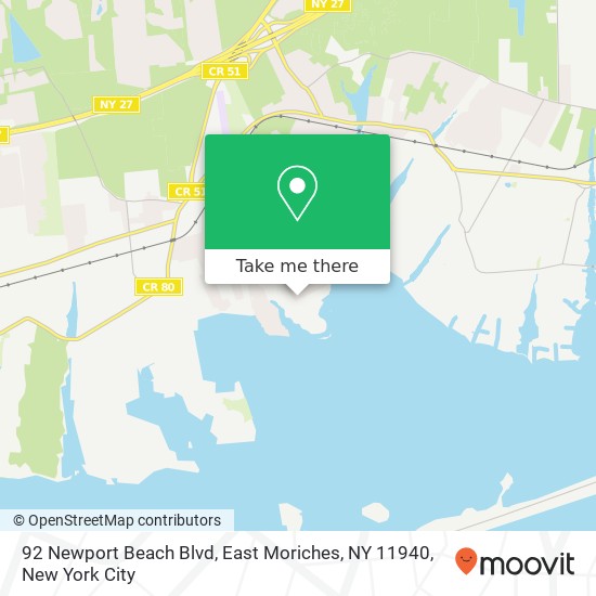 92 Newport Beach Blvd, East Moriches, NY 11940 map