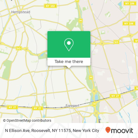 Mapa de N Ellison Ave, Roosevelt, NY 11575