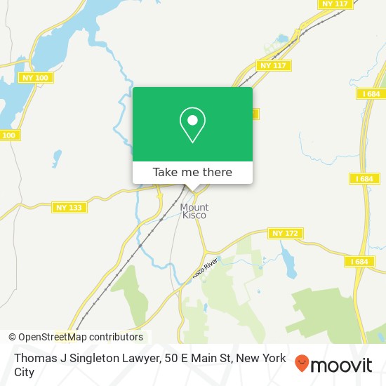 Thomas J Singleton Lawyer, 50 E Main St map