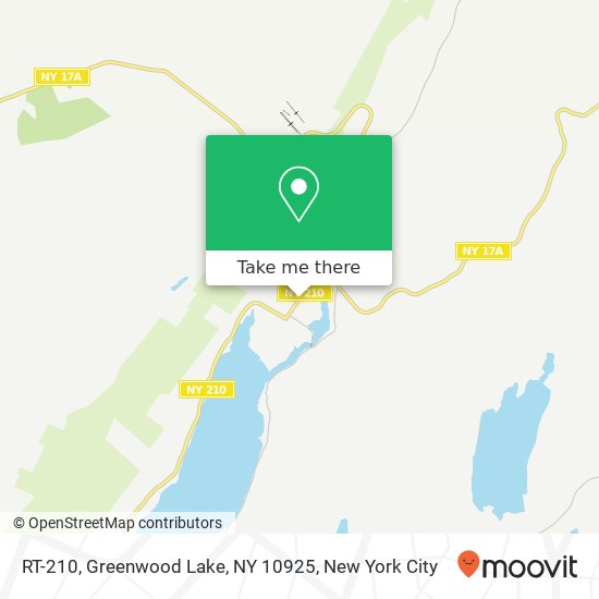 Mapa de RT-210, Greenwood Lake, NY 10925