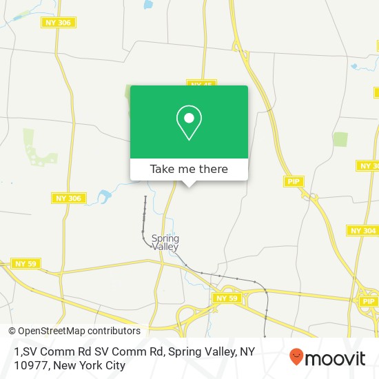 Mapa de 1,SV Comm Rd SV Comm Rd, Spring Valley, NY 10977