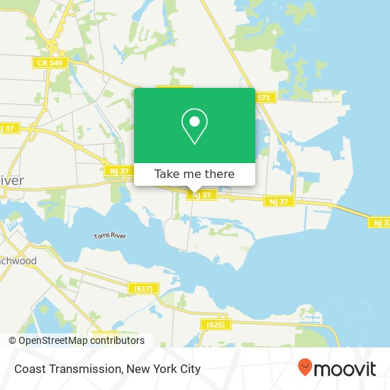 Coast Transmission, 1745 Route 37 E map