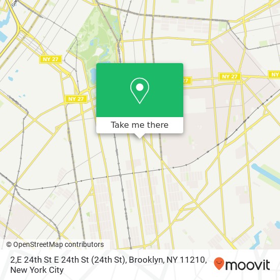 Mapa de 2,E 24th St E 24th St (24th St), Brooklyn, NY 11210