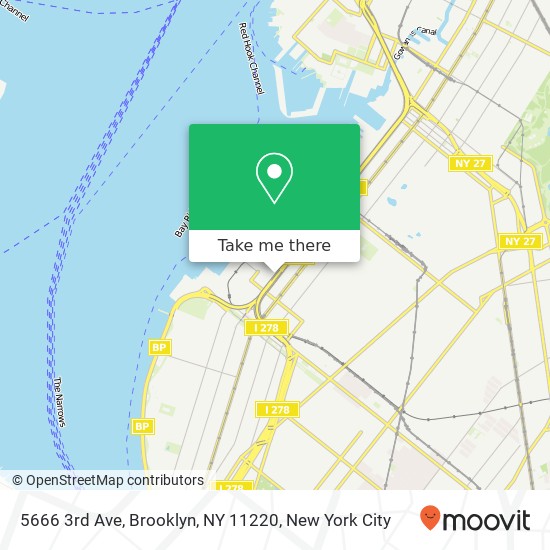 5666 3rd Ave, Brooklyn, NY 11220 map