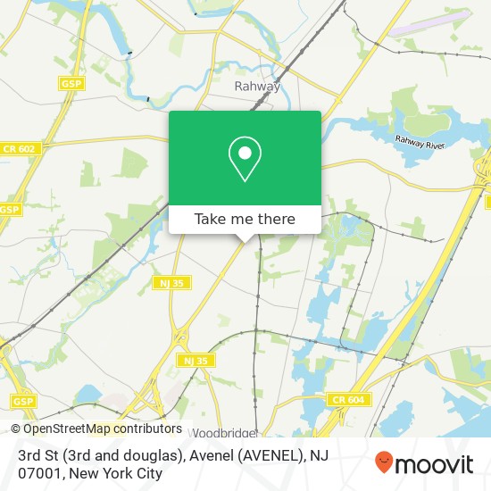 Mapa de 3rd St (3rd and douglas), Avenel (AVENEL), NJ 07001