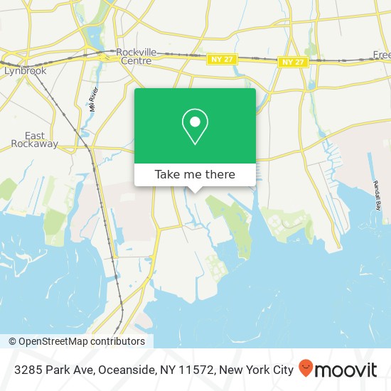 Mapa de 3285 Park Ave, Oceanside, NY 11572