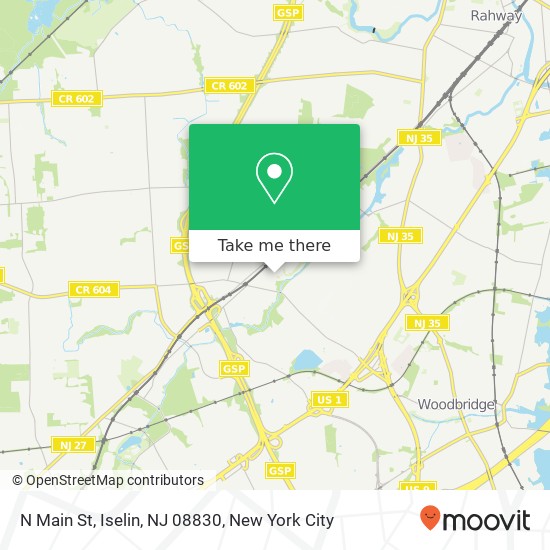 Mapa de N Main St, Iselin, NJ 08830