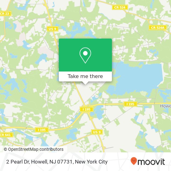Mapa de 2 Pearl Dr, Howell, NJ 07731