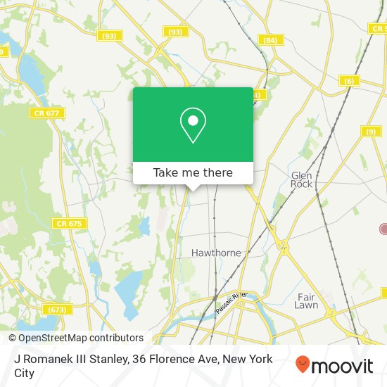 Mapa de J Romanek III Stanley, 36 Florence Ave