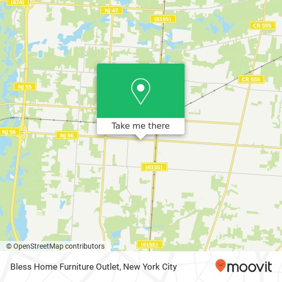 Mapa de Bless Home Furniture Outlet, 239 W Landis Ave