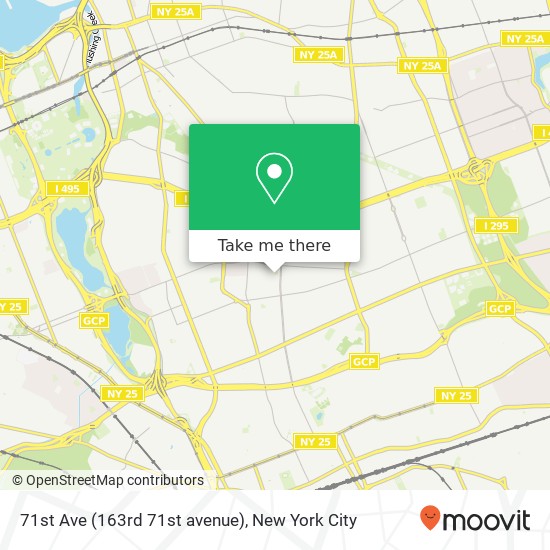 Mapa de 71st Ave (163rd 71st avenue), Fresh Meadows (QUEENS), NY 11365