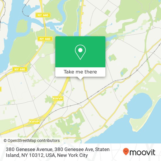 Mapa de 380 Genesee Avenue, 380 Genesee Ave, Staten Island, NY 10312, USA