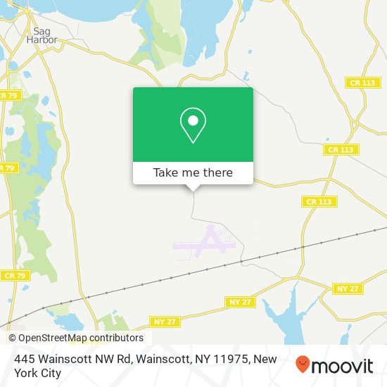 445 Wainscott NW Rd, Wainscott, NY 11975 map