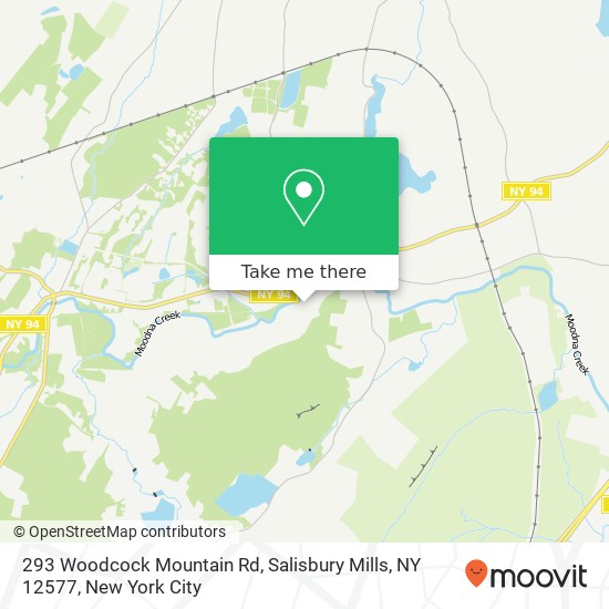 Mapa de 293 Woodcock Mountain Rd, Salisbury Mills, NY 12577