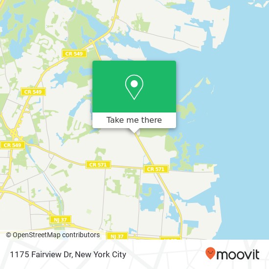 Mapa de 1175 Fairview Dr, Toms River, NJ 08753