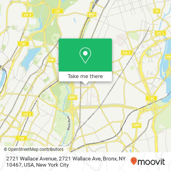 Mapa de 2721 Wallace Avenue, 2721 Wallace Ave, Bronx, NY 10467, USA