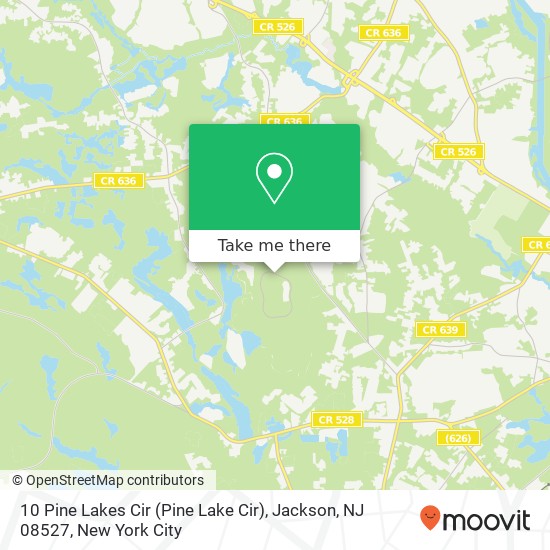 Mapa de 10 Pine Lakes Cir (Pine Lake Cir), Jackson, NJ 08527