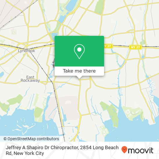 Jeffrey A Shapiro Dr Chiropractor, 2854 Long Beach Rd map