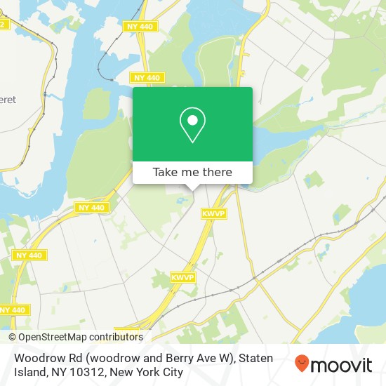 Mapa de Woodrow Rd (woodrow and Berry Ave W), Staten Island, NY 10312