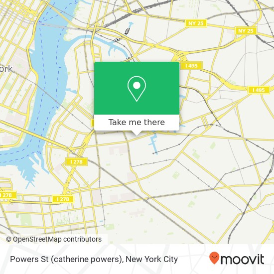 Mapa de Powers St (catherine powers), Brooklyn, NY 11211