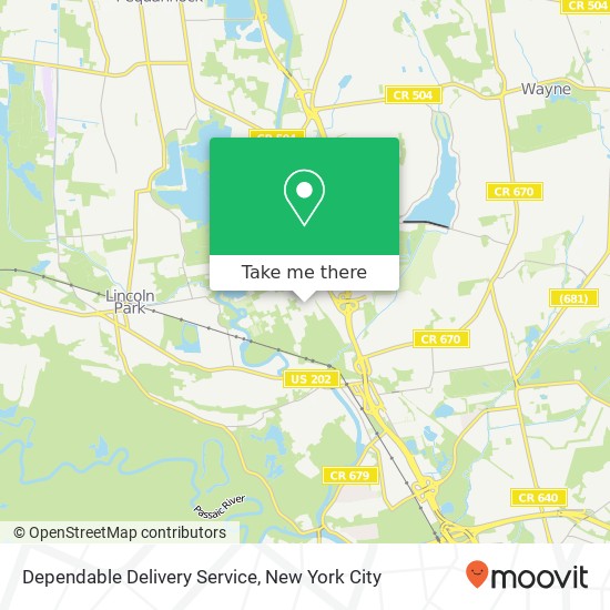 Dependable Delivery Service map