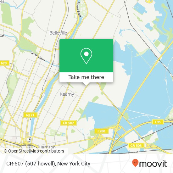 Mapa de CR-507 (507 howell), Kearny, NJ 07032
