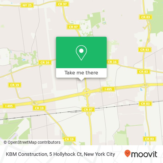 KBM Construction, 5 Hollyhock Ct map