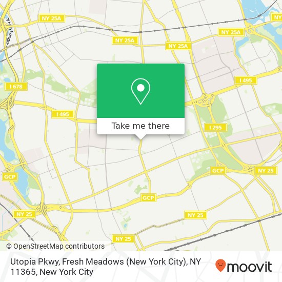 Utopia Pkwy, Fresh Meadows (New York City), NY 11365 map