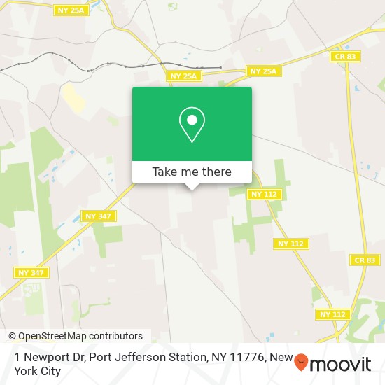 Mapa de 1 Newport Dr, Port Jefferson Station, NY 11776