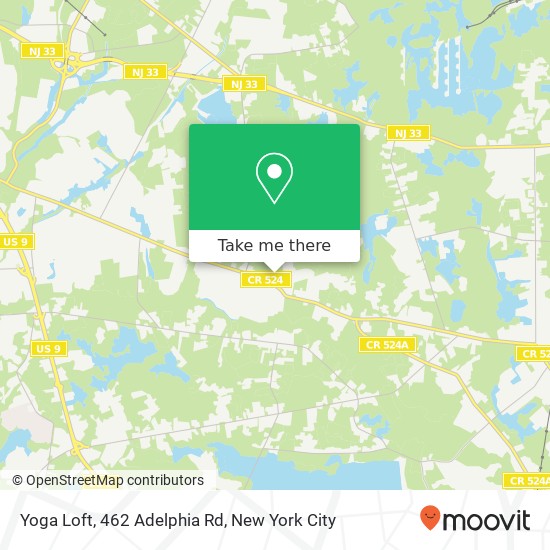Mapa de Yoga Loft, 462 Adelphia Rd