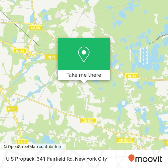 U S Propack, 341 Fairfield Rd map