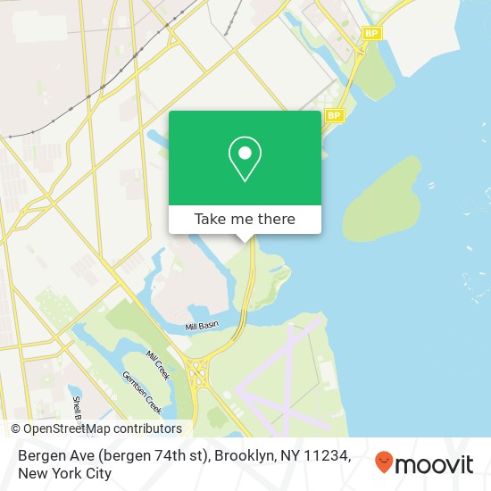 Mapa de Bergen Ave (bergen 74th st), Brooklyn, NY 11234