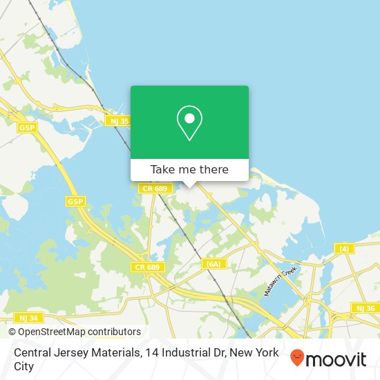 Mapa de Central Jersey Materials, 14 Industrial Dr