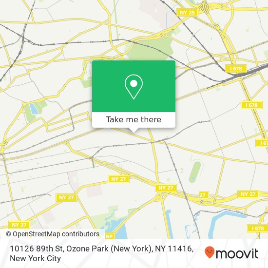 Mapa de 10126 89th St, Ozone Park (New York), NY 11416