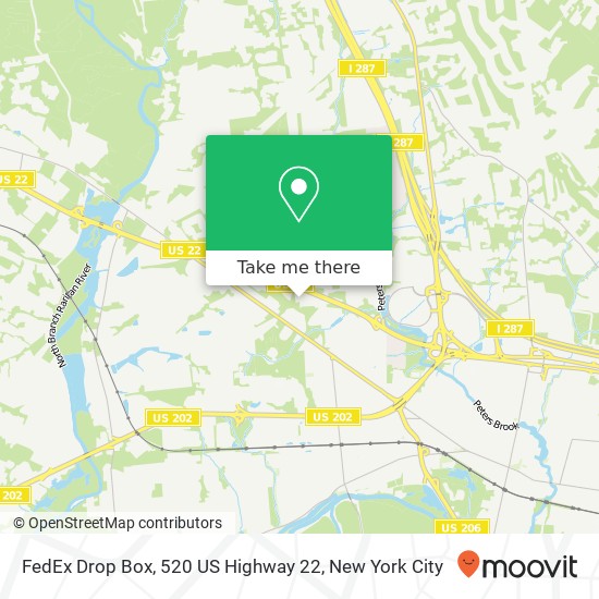 Mapa de FedEx Drop Box, 520 US Highway 22