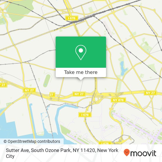 Mapa de Sutter Ave, South Ozone Park, NY 11420