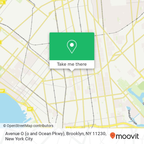 Mapa de Avenue O (o and Ocean Pkwy), Brooklyn, NY 11230