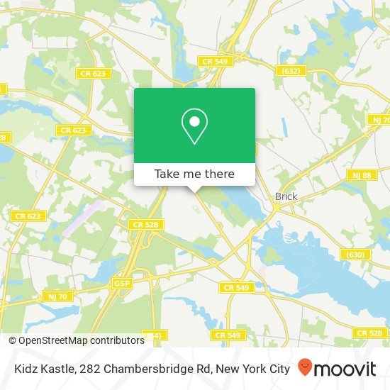 Mapa de Kidz Kastle, 282 Chambersbridge Rd