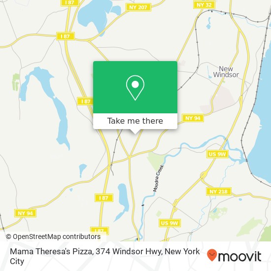 Mapa de Mama Theresa's Pizza, 374 Windsor Hwy