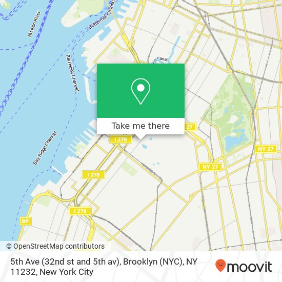 Mapa de 5th Ave (32nd st and 5th av), Brooklyn (NYC), NY 11232