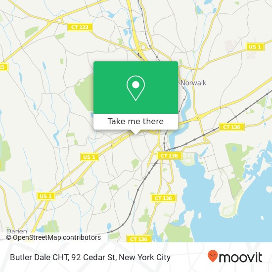 Mapa de Butler Dale CHT, 92 Cedar St