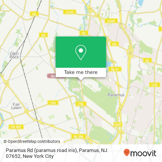 Paramus Rd (paramus road iris), Paramus, NJ 07652 map