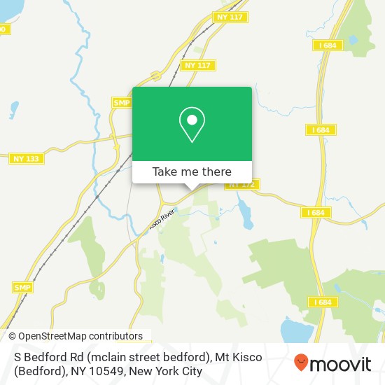 S Bedford Rd (mclain street bedford), Mt Kisco (Bedford), NY 10549 map